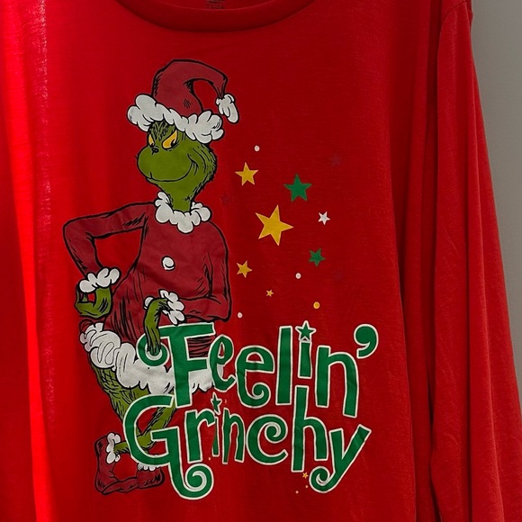GRINCH size 1X, RED Christmas Long Sleeve Shirt. NWT!! - Picture 3 of 5